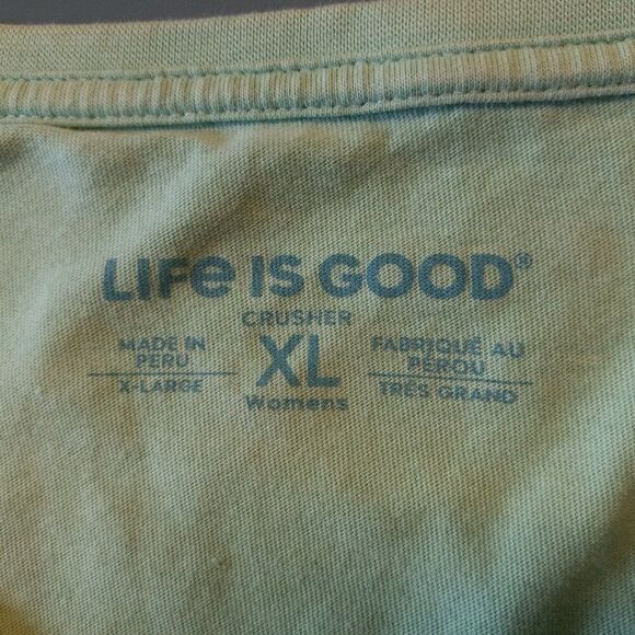 Life Is Good Women's XL Cotton Green Short Sleeve T-Shirt Comfy Cottagec… - Picture 2 of 6